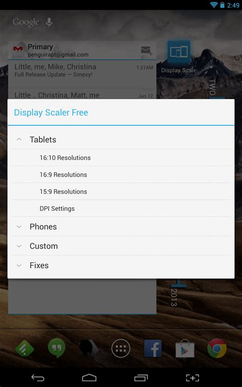 Resolution Changer for Android .